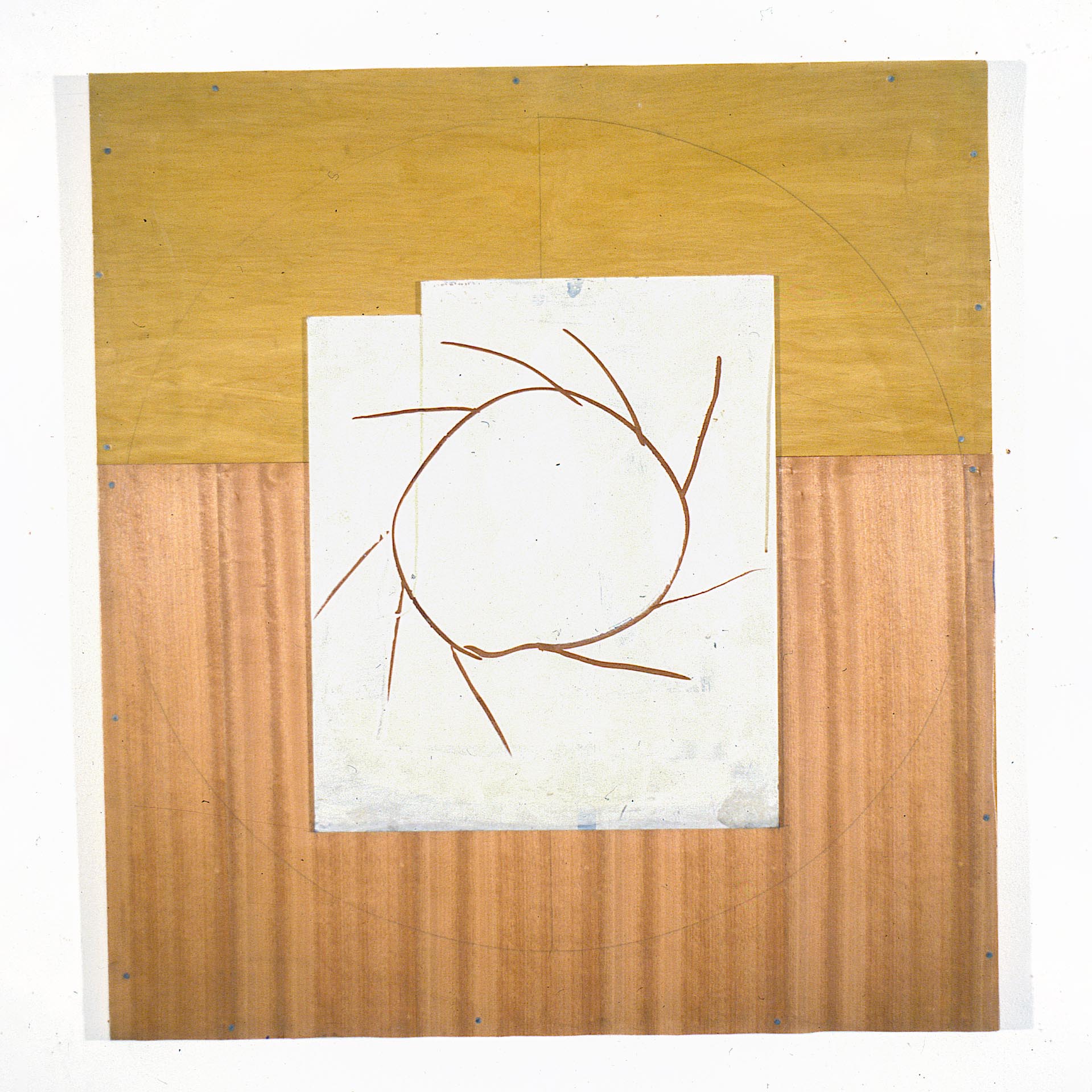 painting on wood with motiv sun